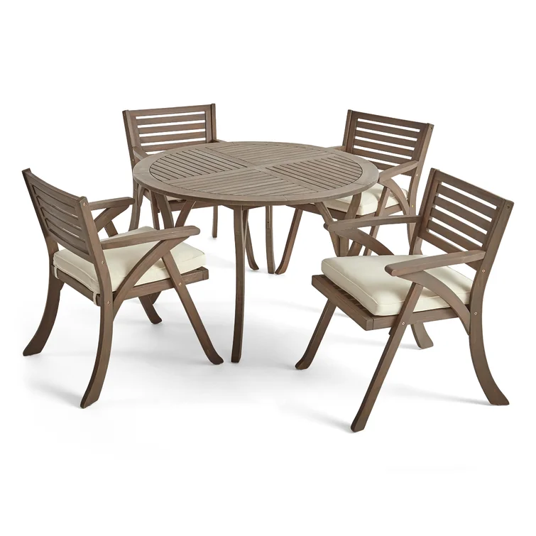 Cotswald 4 - Person Round Outdoor Dining Set