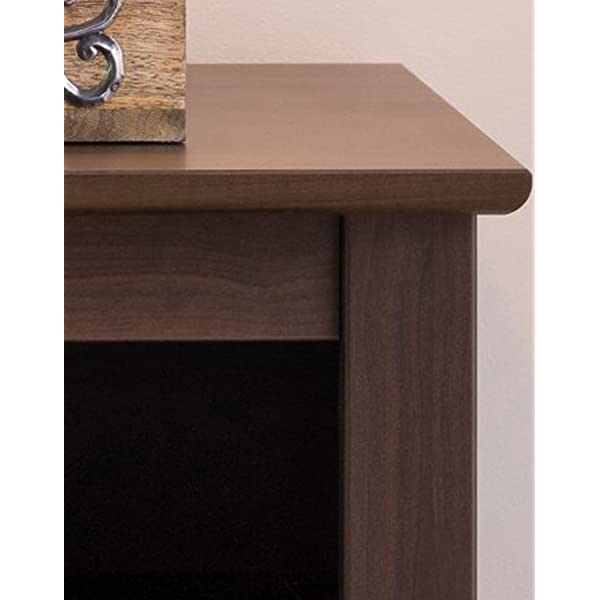 Prepac Fremont 2 Drawer Nightstand with Open Shelf, Espresso, Tall Espresso Fremont Nightstand