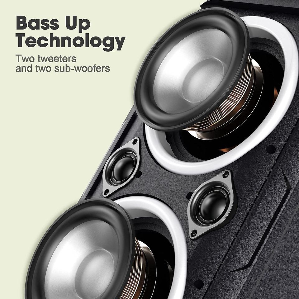 Bluetooth Speaker, W-KING 80W Super Punchy Bass, Huge 105dB Sound Portable Wireless Speakers, M