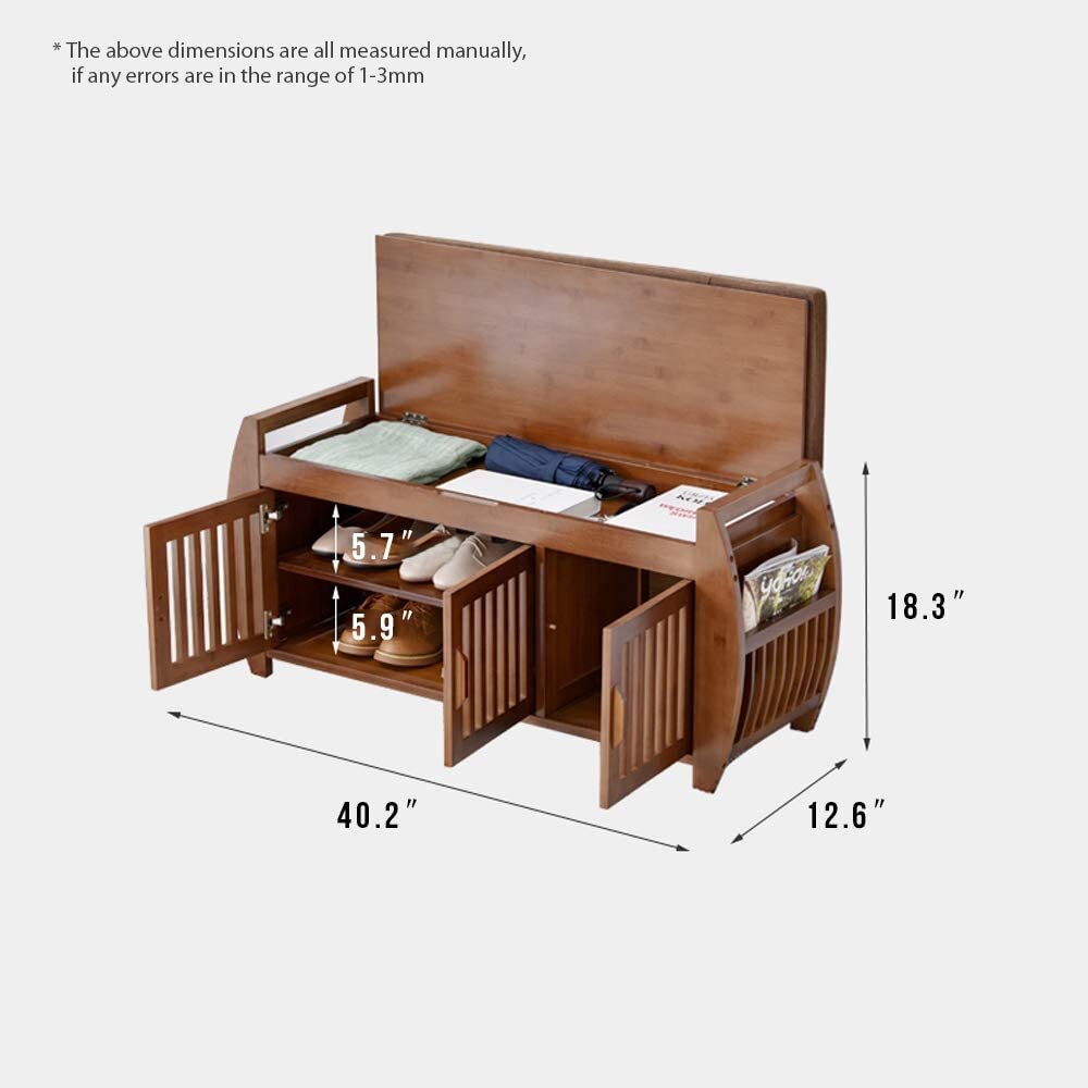 【Furniture】10 Pair Shoe Storage Bench