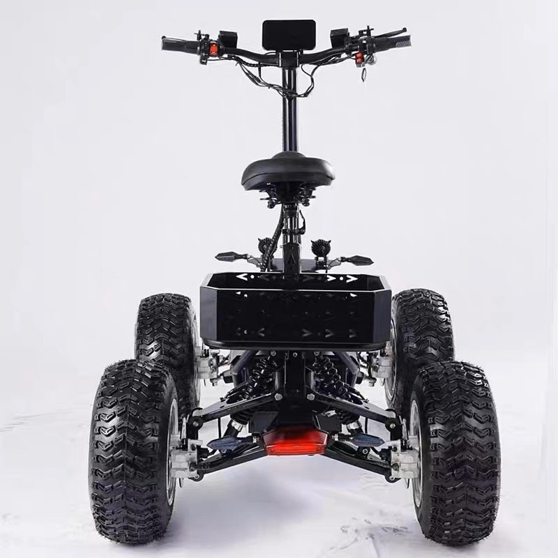 E7-5 4WD 60v50a 4 Wheel Golf Cart(Solid Black)