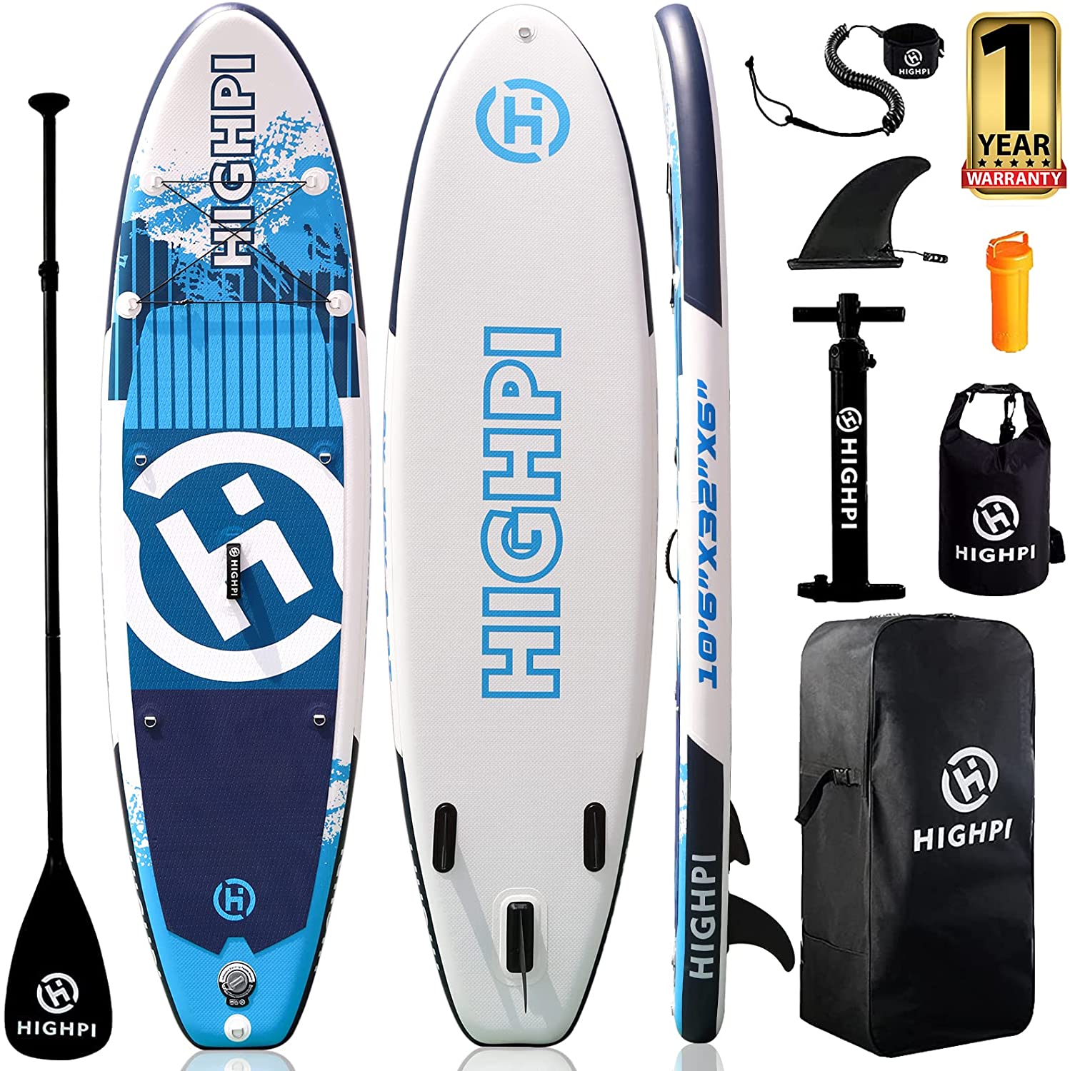 【Sports&Outdoors】【BS】Highpi Inflatable Stand Up Paddle Boards, 10’6”11′ Ultra-Light SUP for All Skill Levels
