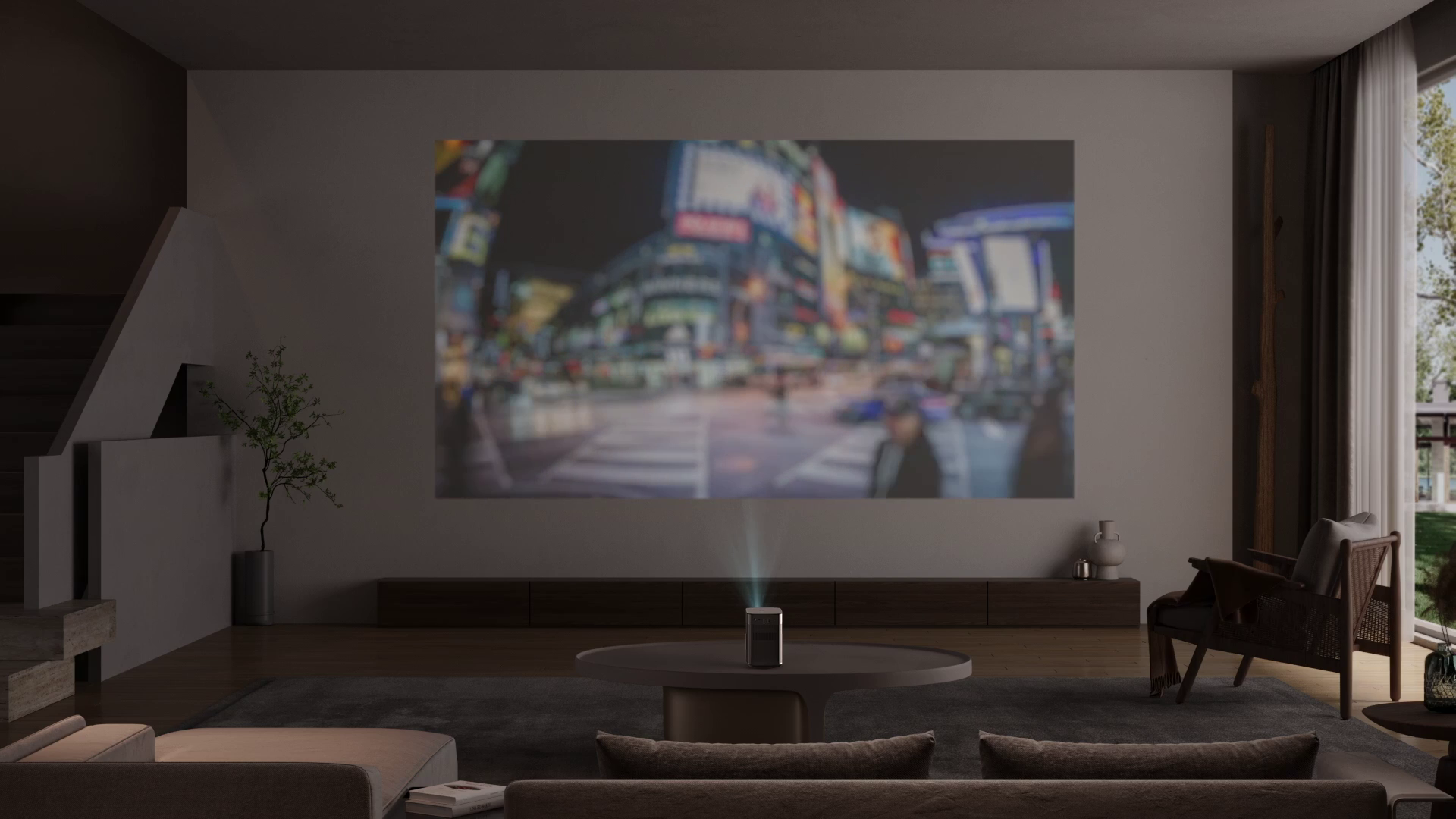 XGIMI Halo+ 1080P Portable Projector, 4K Input Supported, 700 ISO Lumens with Integrated Harman Kardon Speaker, Auto Focus&Keystone,ISA Technology, Android TV 10.0, Wireless Casting WiFi Bluetooth