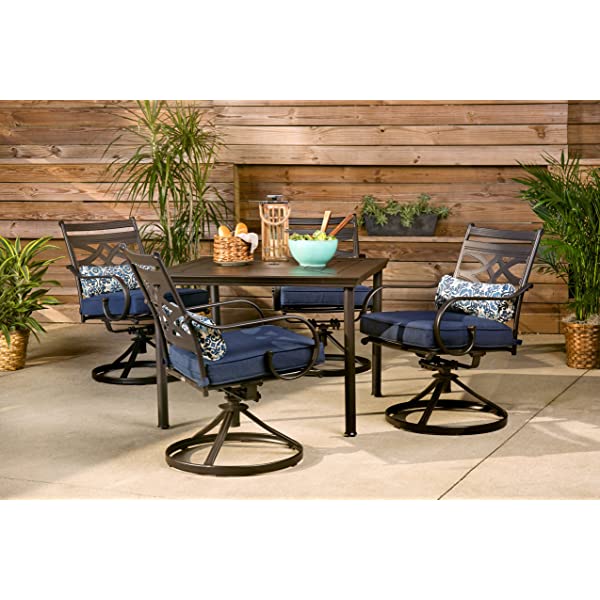 Hanover MCLRDN5PCSQSW4-CHL Montclair, Red Outdoor Furniture