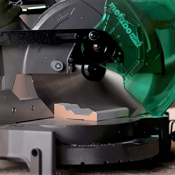 Metabo HPT 10-Inch Compound Miter Saw, Single Bevel, 15-Amp Motor, 0-52° Miter Angle Range, 0-45° Bevel Range, Large Table, 10