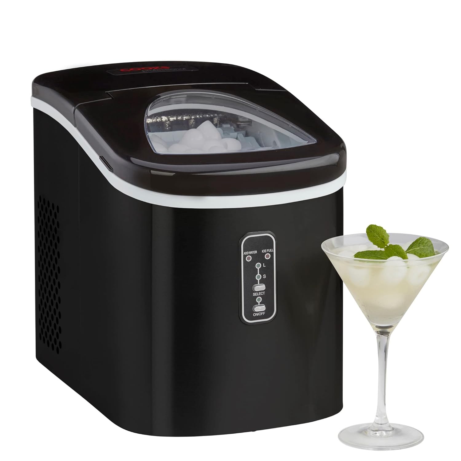 Cooks Professional Ice Maker Machine | Countertop Ice Cube Maker | Large Capacity 2.2L Water Tank | Quick and Easy with 2 Ice Size Options | No Plumbing Required