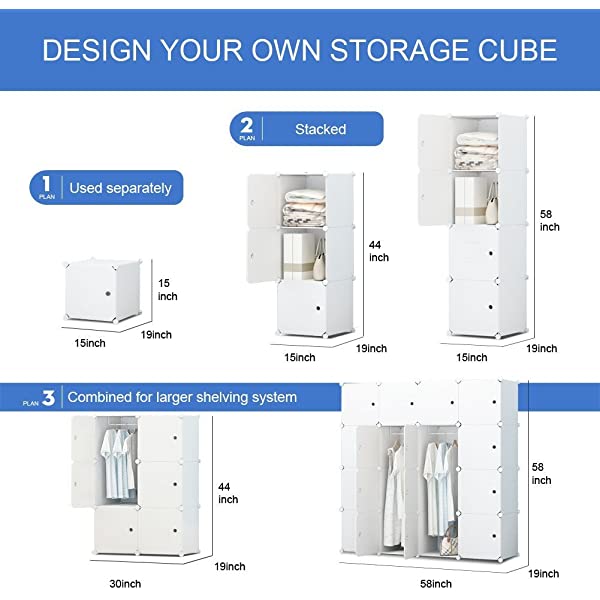 Aeitc Portable Wardrobe Closets 14