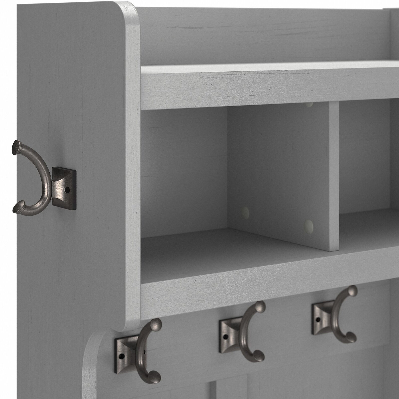 【Furniture】Woodland 88.23'' Wide Hall Tree with Bench and Shoe Storage