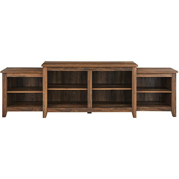 Walker Edison Wren Classic 4 Cubby TV Stand for TVs up to 65 Inches, 58 Inch, Black Black 58 InchTV Stand