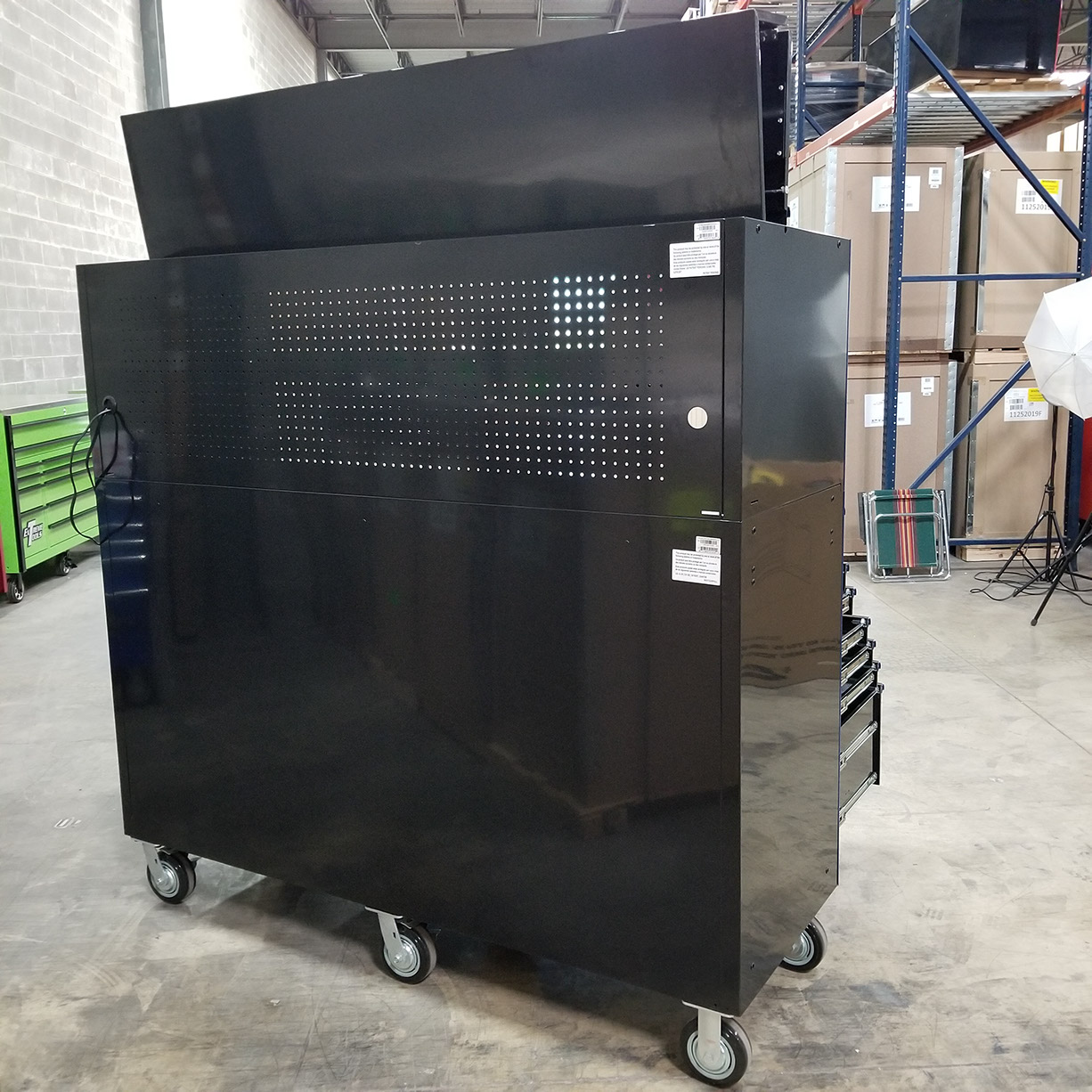 C RTB Exclusive 72 x 25 19 Drawers Roller Cabinet & Hutch Combo C BlackBlue