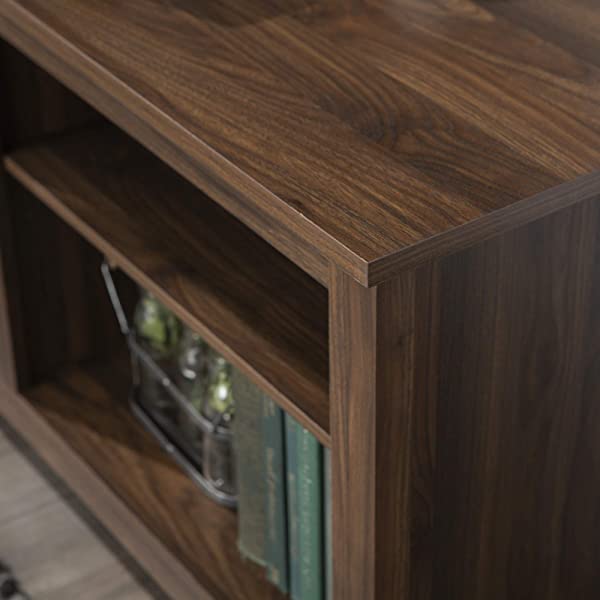 Walker Edison Wren Classic 4 Cubby TV Stand for TVs up to 65 Inches, 58 Inch, Black Black 58 InchTV Stand