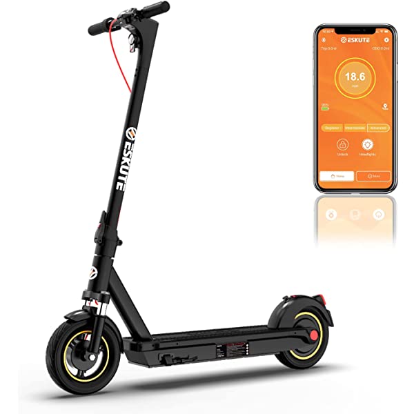 ESKUTE Electric Kick Scooter Commuting Electric Scooter Longe Range, Upgraded Motor Power, Foldable Commuter for Adults All-season, commuting, long range