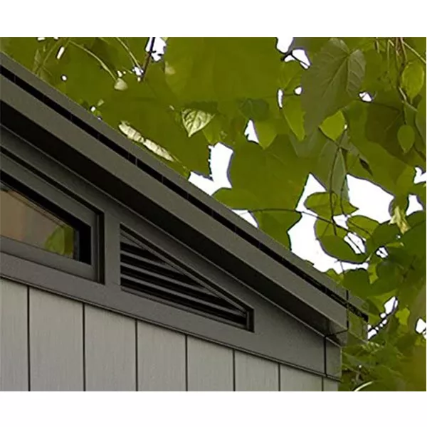 7×7 FT OUTDOOR SHED, MODERN FLOOR DESIGN, SUITABLE FOR GARDEN FURNITURE LAWN MOWER, TOOL AND BICYCLE STORAGE, GREY