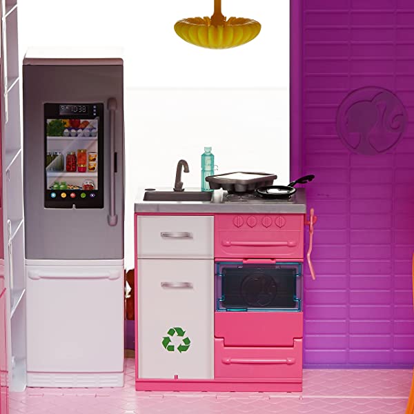 Barbie Dreamhouse Dollhouse with Wheelchair Accessible Elevator, Pool, Slide and 70 Accessories Including Furniture and Household Items, Gift for 3 to 7 Year Olds