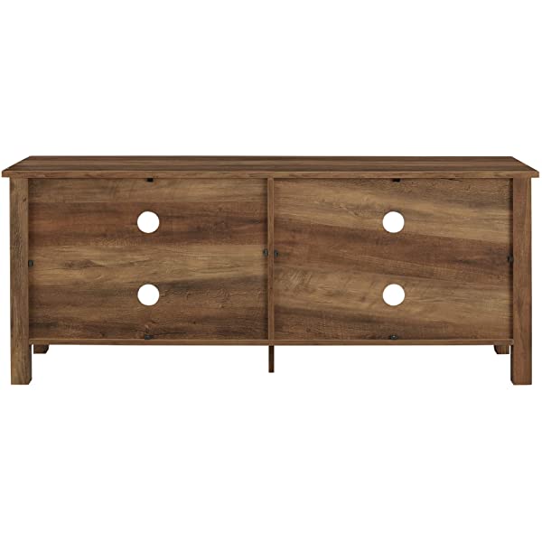 Walker Edison Wren Classic 4 Cubby TV Stand for TVs up to 65 Inches, 58 Inch, Black Black 58 InchTV Stand