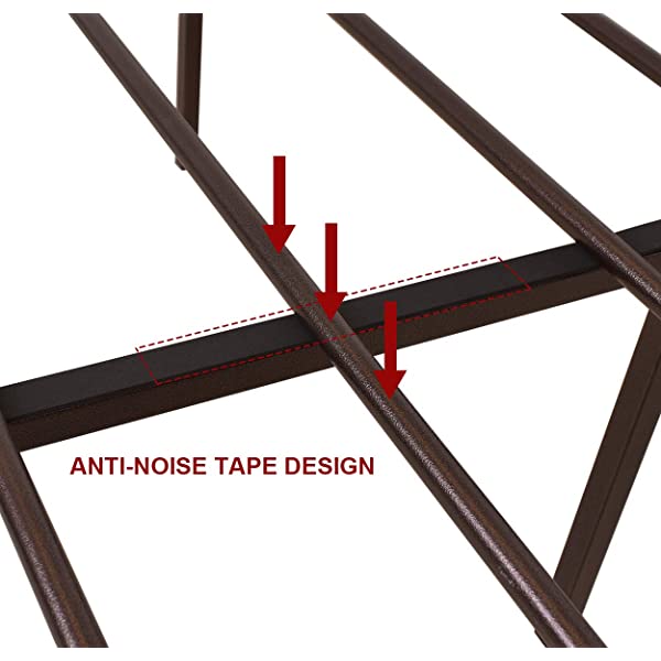 Black Metal Bed Frame Full Size with Headboard and Footboard Single Platform Mattress Base,Metal Tube and Iron-Art Bed(Full,Black) Full Black