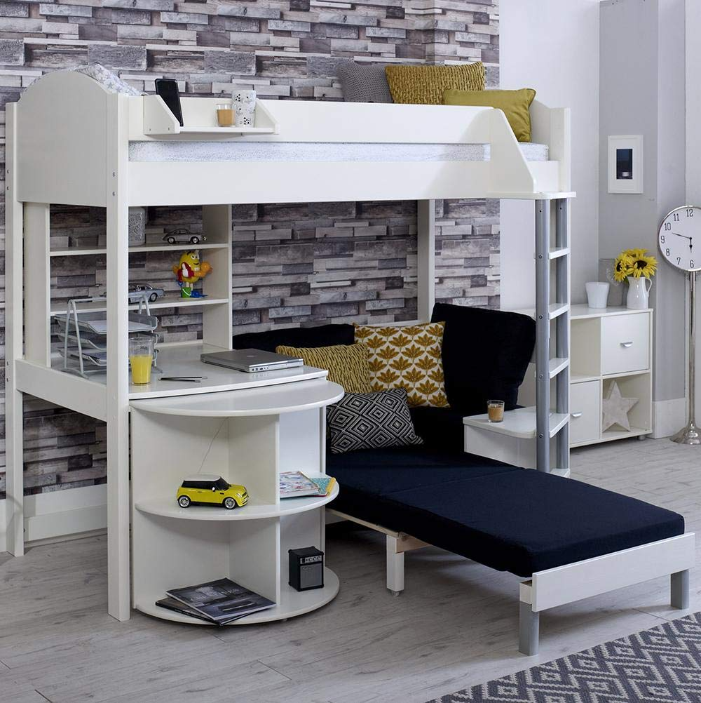 【Furniture】Noah E High Bed, Desk & Sofabed in Black