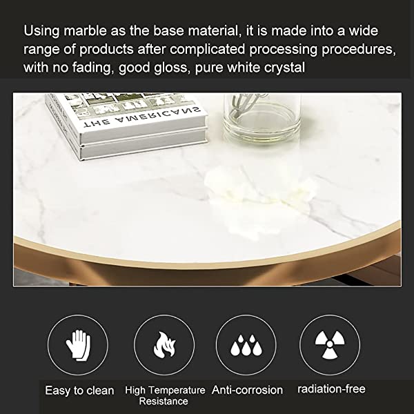 HUAYIN Round Dining Table Set for 4, Dining Table Set with 4 Upholstered Chairs | Small Dining Table Set for Small Spaces Kitchen Modern Home for Cafe Restaurant,White