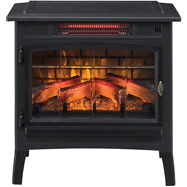 Duraflame 3D Infrared Electric Fireplace Stove with Remote Control - Portable Indoor Space Heater - DFI-5010 (Black)