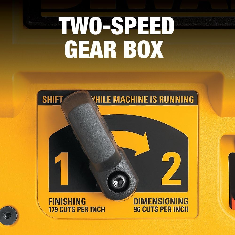 DEWALT Thickness Planer, Two Speed, 13-Inch (DW735X) 13 wFeed Tables & Extra Blades