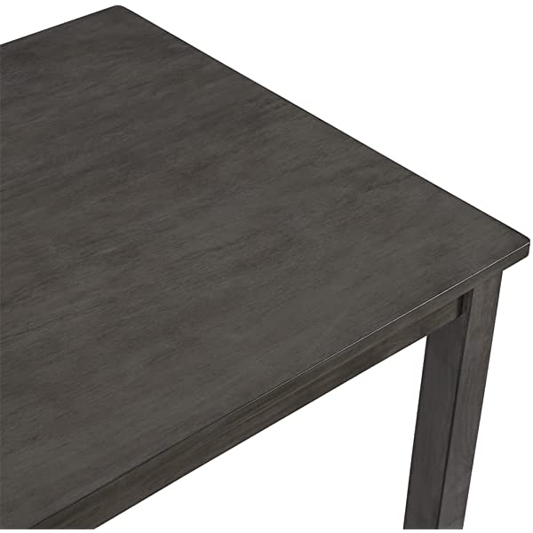 Wood 5 Pcs Counter Height Dining Table Set with 4 Upholstered Chairs,Kitchen Dining Table Set for Dining Room, Kitchen, Dinette, Compact Small Space,4 Chairs and Table Furniture Set