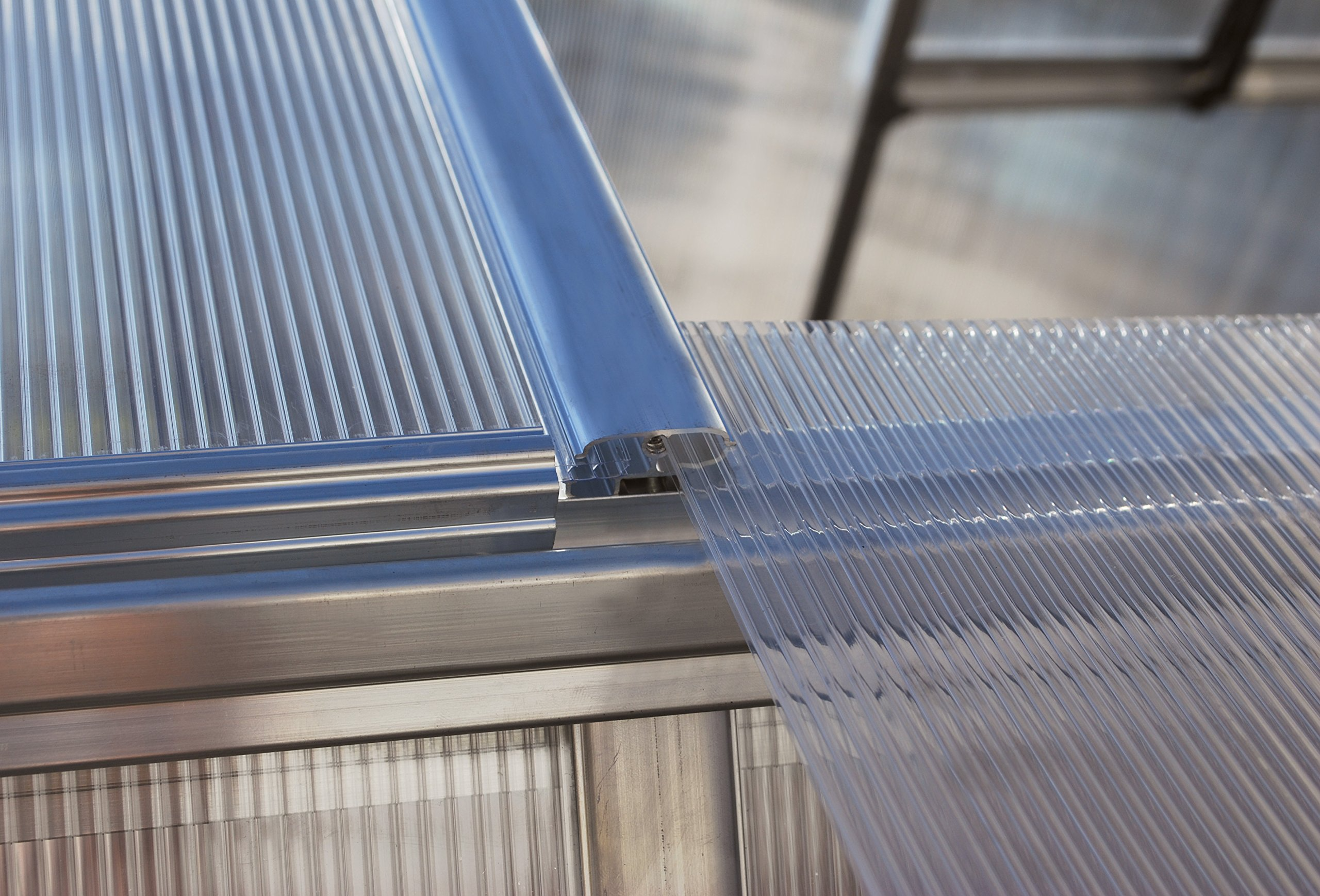 【Home&Garden】Bella Hobby Greenhouse, 8' x 12', Silver with Twin Wall Glazing