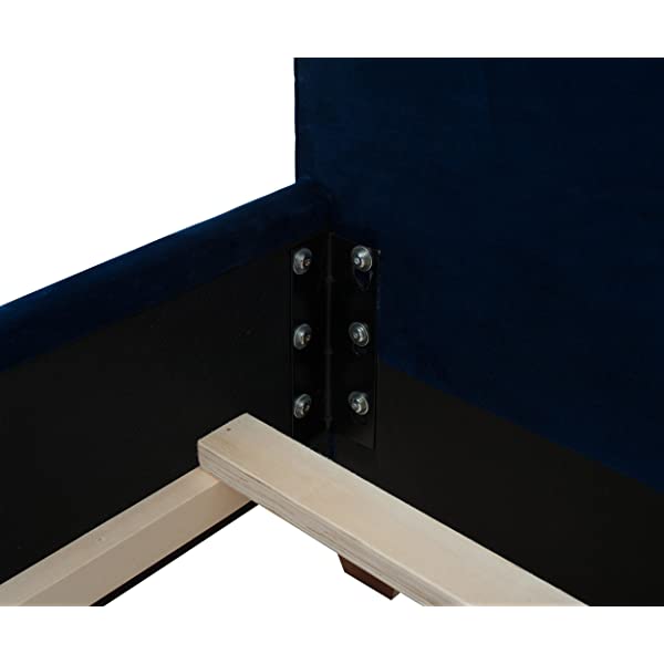 Jennifer Taylor Home Marcella Collection Queen Wingback Tufted Hand-Applied Nail Heads Upholstered Bed, Antique White Antique White Queen