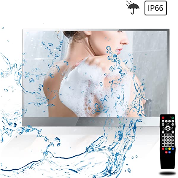 Elecsung 22 inch Bathroom TV Luxury Smart Mirror TV IP66 Waterproof Full HD HDTV(ATSC) Tuner Wi-fi & Bluetooth (22'' (Touch Keys), Mirror) 22'' (Touch Keys) Mirror