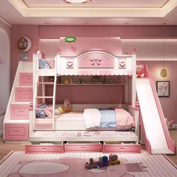 SLIDE PINK BUNK BED