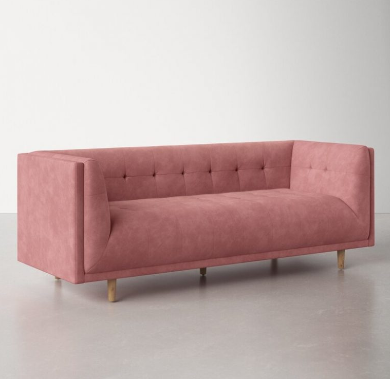 82 inch velvet tuxedo armchair sofa