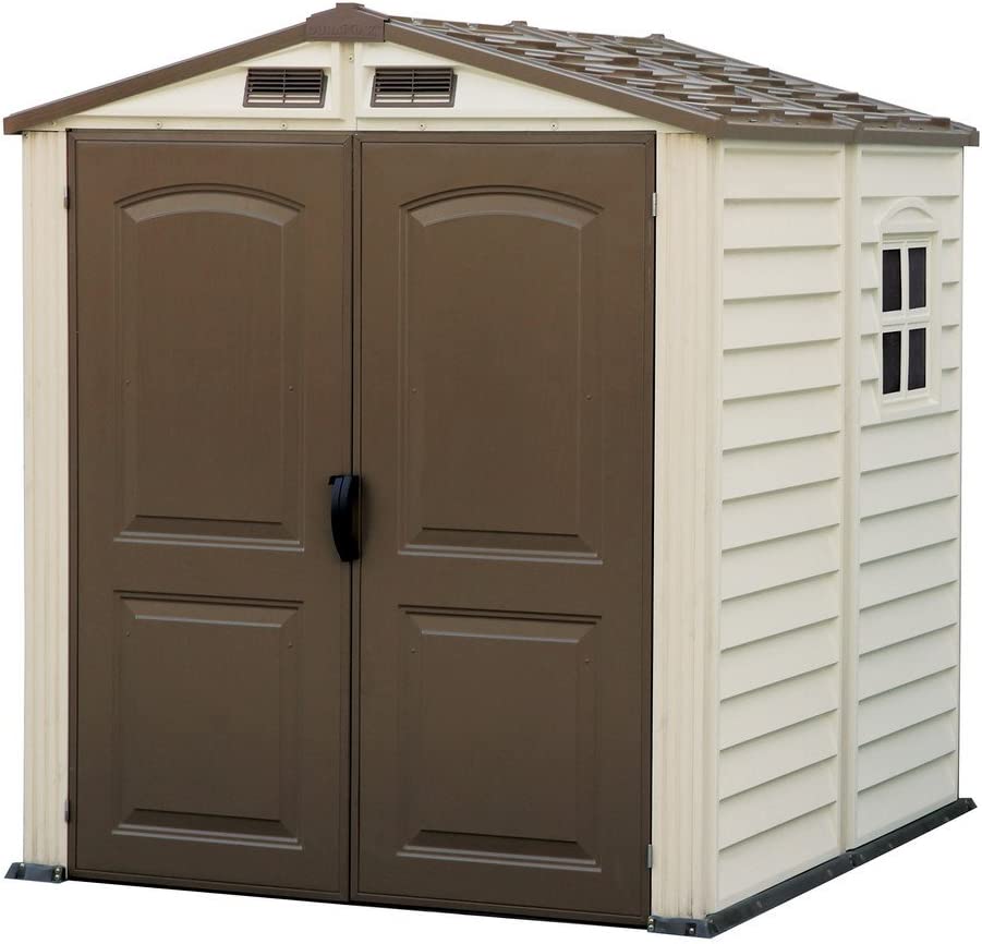 6' x 6' PLUS Plastic Garden Shed with Plastic Floor & Fixed Window