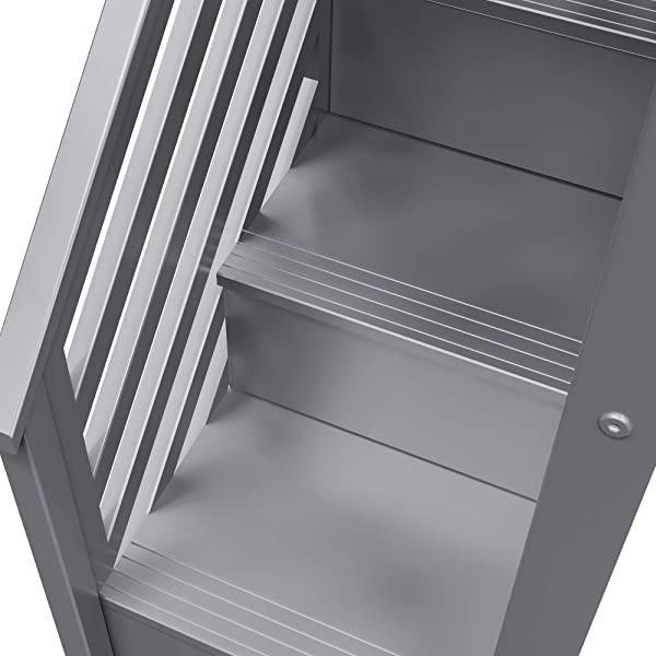 Max & Lily Twin Low Loft Bed with Staircase, White White Low Loft + Staircase Bed