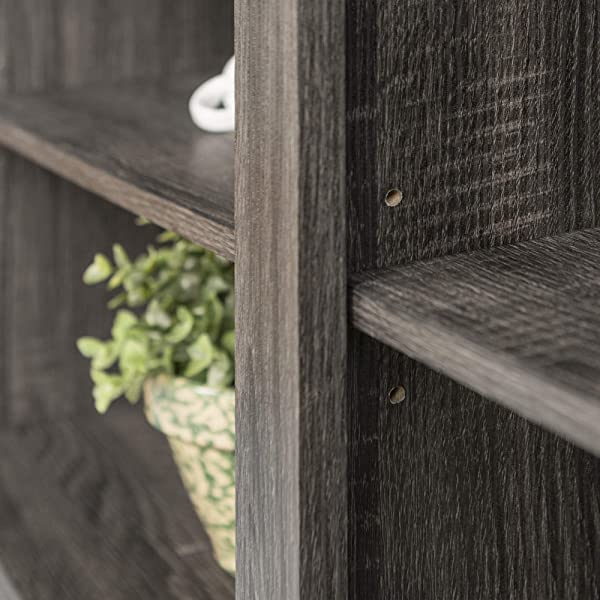 Walker Edison Wren Classic 4 Cubby TV Stand for TVs up to 65 Inches, 58 Inch, Black Black 58 InchTV Stand