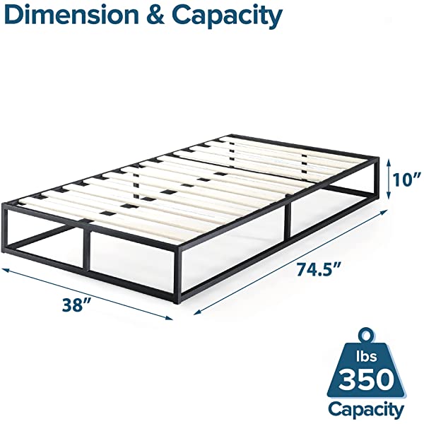 ZINUS Joseph Metal Platforma Bed Frame / Mattress Foundation / Wood Slat Support / No Box Spring Needed / Sturdy Steel Structure, Queen Queen 14 Inch