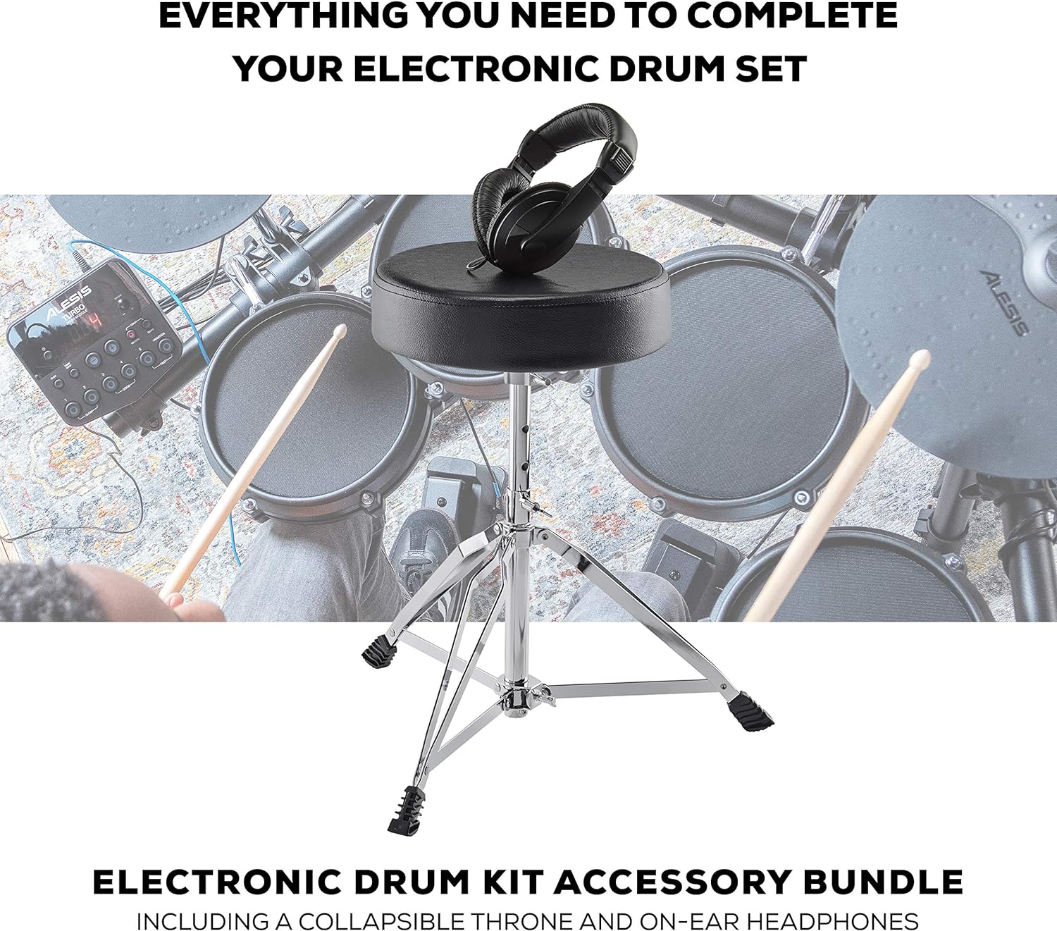 Alesis Nitro Max Kit Electric Drum Set with Quiet Mesh Pads, 10