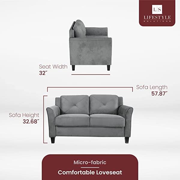 LifeStyle Solutions Grayson Love Seats, 57.87