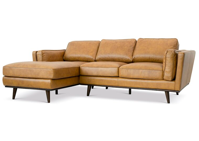 Marquette 92.9″ Wide Genuine Leather Sofa & Chaise