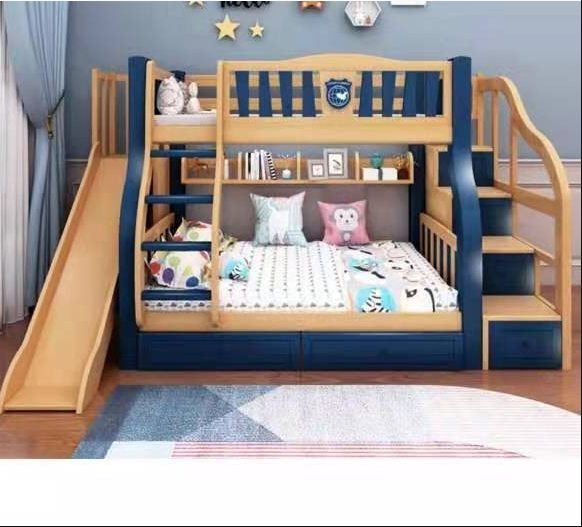 Twin Full Twin double over double Bunk Beds for Kids adult with Ladder.
