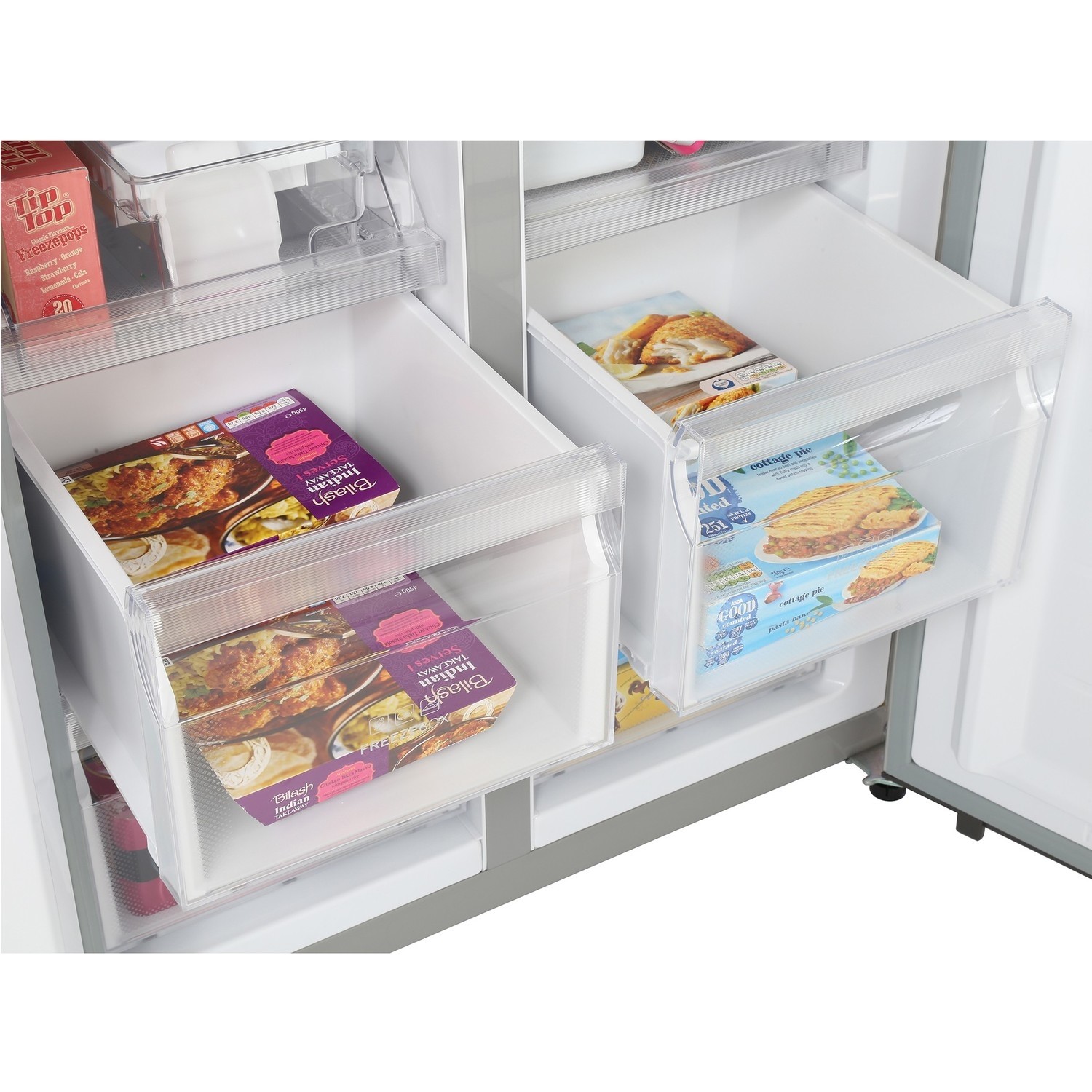 Haier 456 Litre Four Door American Fridge Freezer - Grey HTF-456DM6