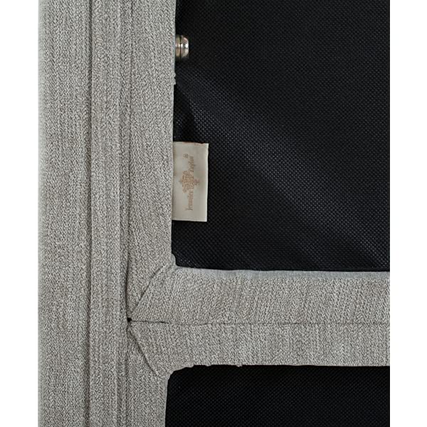 Jennifer Taylor Home Marcella Collection Queen Wingback Tufted Hand-Applied Nail Heads Upholstered Bed, Antique White Antique White Queen