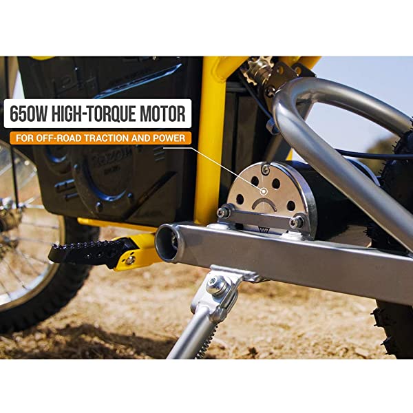 Razor Dirt Rocket Electric Motocross Off-Road Bike - SX350, SX500, MX350, MX650 Models Mx650 (Yellow) Standard Packaging