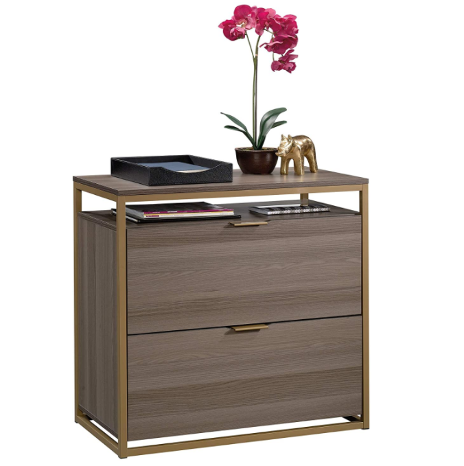 Sauder 423301 International Lux horizontal file, diamond dusty surface