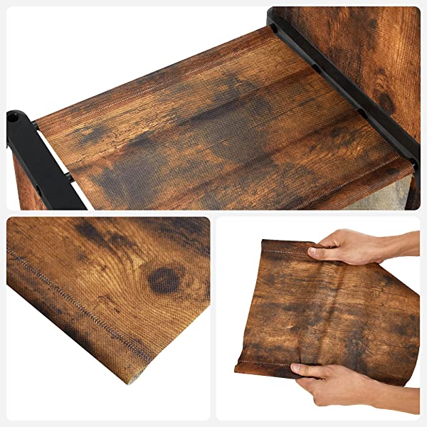 SONGMICS 6-Cube Storage Rack, Staircase Organizer, DIY Storage Shelf, Bookcase in Living Room, Children’s Room, Bedroom, for Toys and Daily Necessities, Rustic Brown ULSN063X12