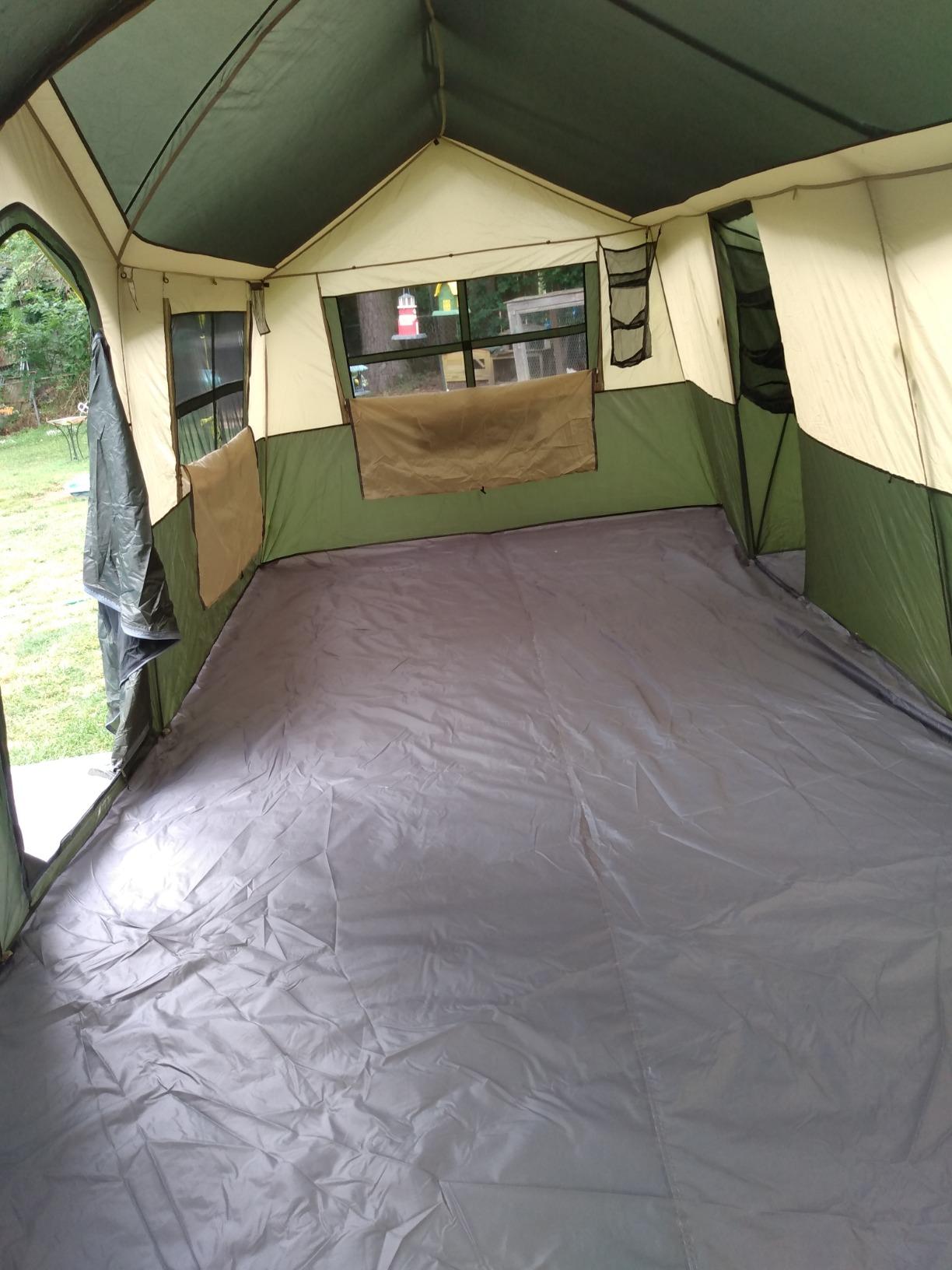 【Sports&Outdoors】Spacious & Comfortable 12 Person Cabin Tent with 2 Closets, Hanging Organizers, Room Dividers