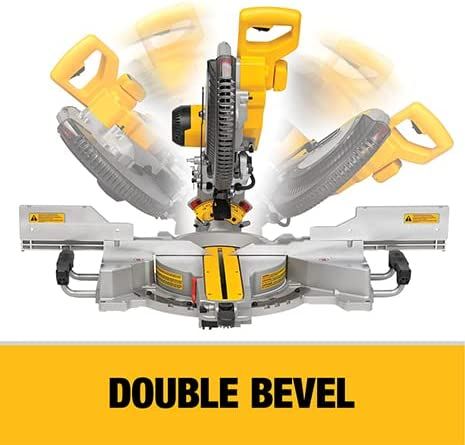DEWALT Miter Saw, 12 Inch, 15 Amp, 3,800 RPM, Double Bevel Capacity, With Sliding Compound, Corded (DWS780)