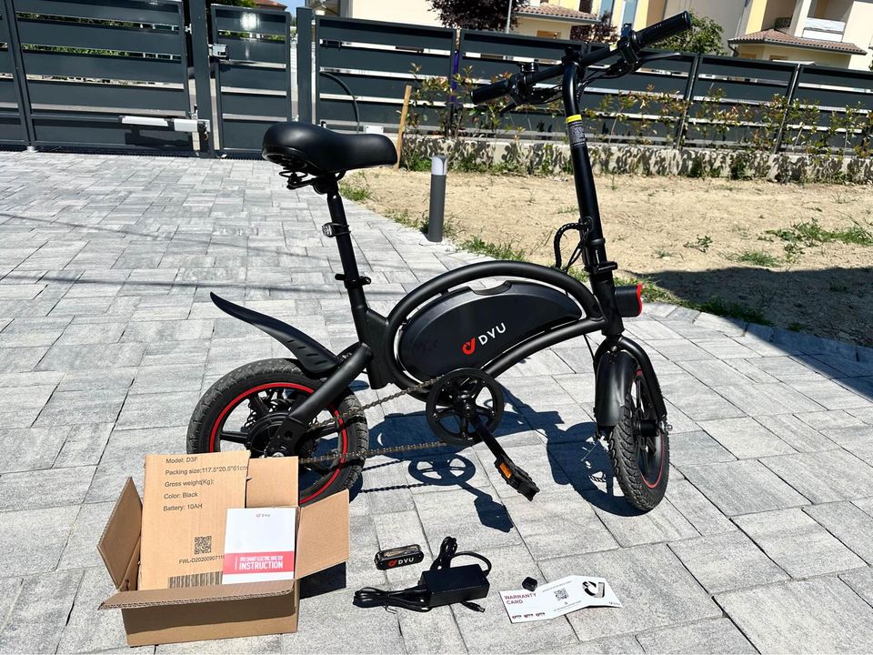 Bicicletta Elettrica Pieghevole, 14 pollici, E-Bike pedalata assistita e acceleratore.