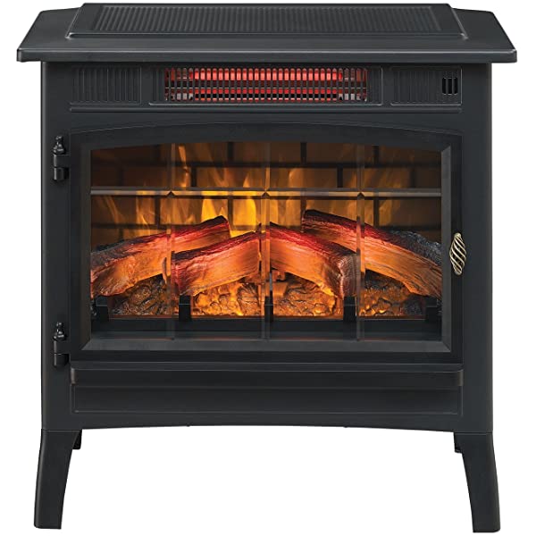 Duraflame 3D Infrared Electric Fireplace Stove with Remote Control - Portable Indoor Space Heater - DFI-5010 (Black)