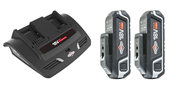 Powered by Briggs & Stratton 18V Lithium-Ion Battery System