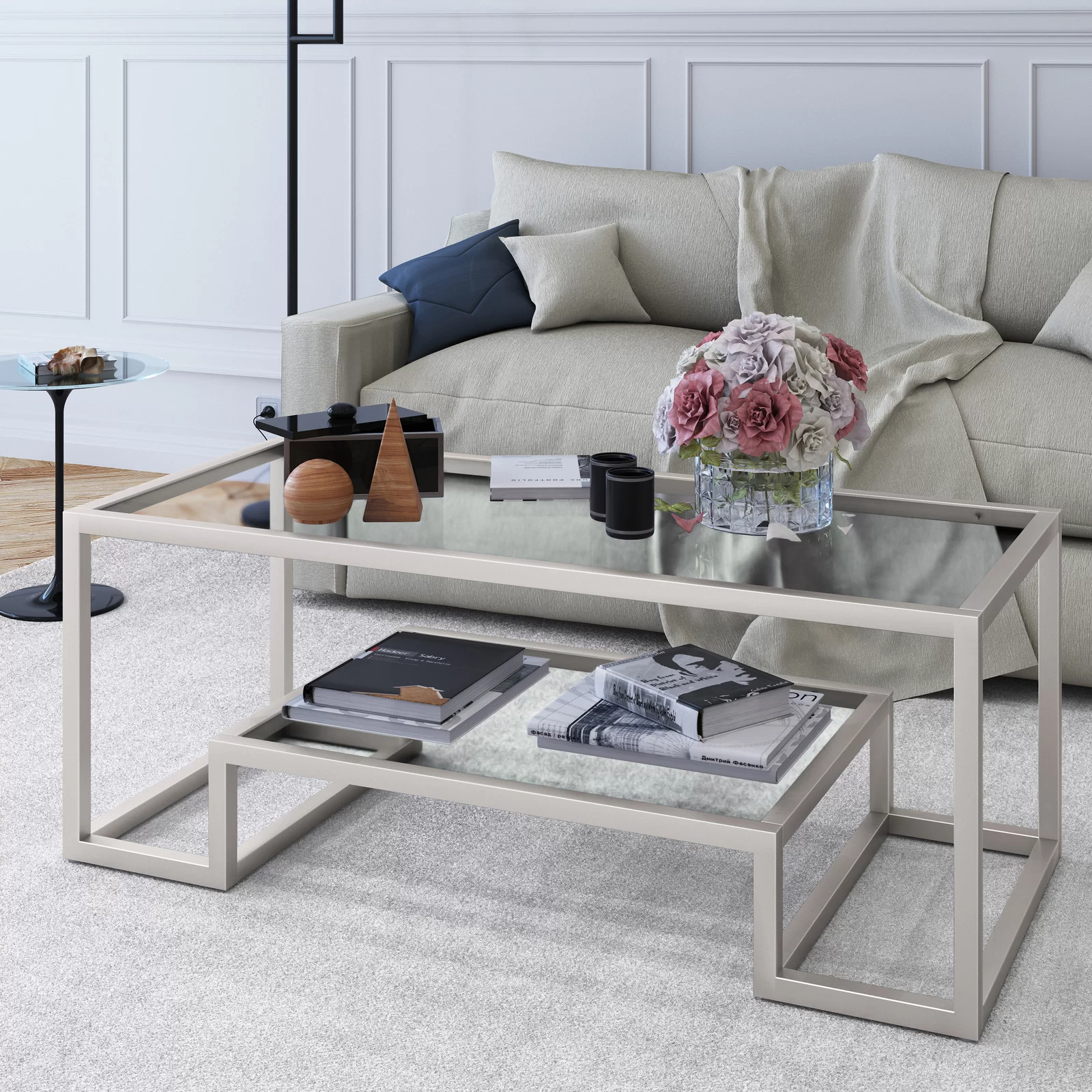 【Furniture】Shumake Frame Coffee Table with Storage