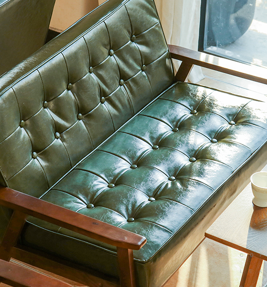 Office Leather Sofa clothing sweet milk tea shop coffee shop double booth negotiation table and chair combination